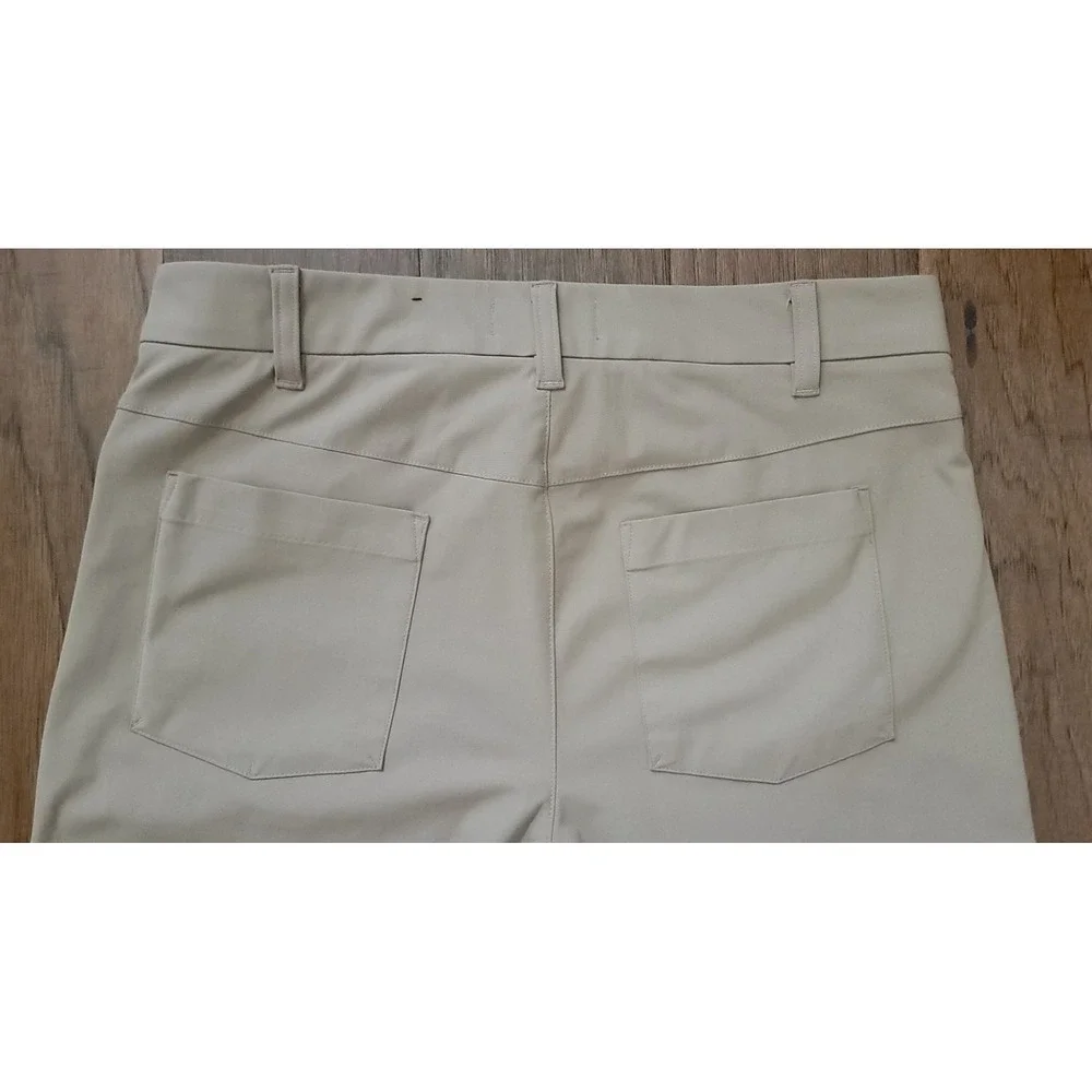 FLX Men's Brown Premium Performance‎ Golf Slim Tapered Leg Pants Sz 30x32